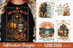 Christian Fall Inspirational 4 PNG Retro PNG Sublimation Product Image 8
