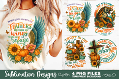 Christian Fall Inspirational 4 PNG Retro PNG Sublimation Product Image 1