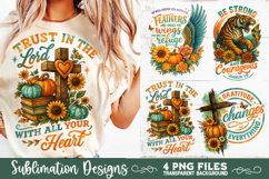 Christian Fall Inspirational 4 PNG Retro PNG Sublimation Product Image 3