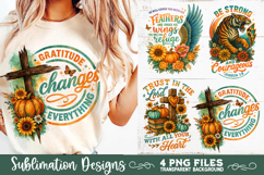 Christian Fall Inspirational 4 PNG Retro PNG Sublimation Product Image 4