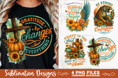 Christian Fall Inspirational 4 PNG Retro PNG Sublimation Product Image 5