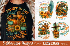 Christian Fall Inspirational 4 PNG Retro PNG Sublimation Product Image 6