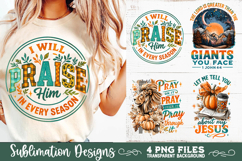 Christian Fall Inspirational 4 PNG Retro PNG Sublimation Product Image 2