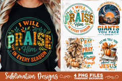 Christian Fall Inspirational 4 PNG Retro PNG Sublimation Product Image 5