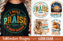 Christian Fall Inspirational 4 PNG Retro PNG Sublimation Product Image 5