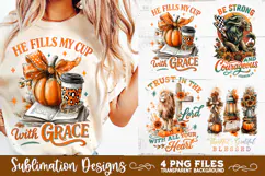 Christian Fall Inspirational 4 PNG Retro PNG Sublimation Product Image 4