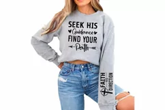 Faith As Direction Sleeve SVG, God SVG Design, Faith SVG Product Image 3