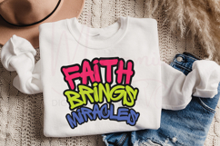 Faith Brings Miracles SVG, Christian Quote SVG Product Image 2