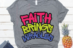 Faith Brings Miracles SVG, Christian Quote SVG Product Image 3