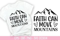 Faith can move mountains SVG - Christian Quotes SVG Design Product Image 1