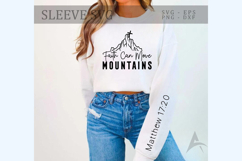Faith can move mountains Sleeve SVG Design Product Image 1