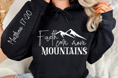 Faith Can Move Mountains Sleeve SVG Design, Bible Quotes SVG Product Image 3