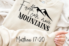 Faith Can Move Mountains Sleeve SVG Design, Bible Quotes SVG Product Image 2