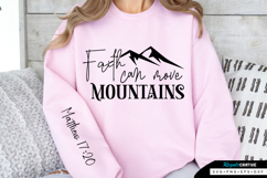 Faith Can Move Mountains Sleeve SVG Design, Bible Quotes SVG Product Image 1