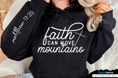 Faith Can Move Mountains Sleeve SVG Design Product Image 1