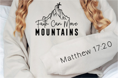 Faith can move mountains Sleeve SVG Design Product Image 2