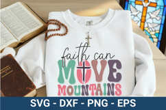 Faith Can Move Mountains - Christian SVG Design Product Image 1