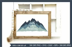 Faith Can Move Mountains| Christian SVG Product Image 1