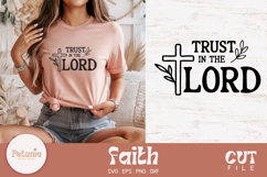 Woman wearing t-shirt with “I Will Fear No Evil” Christian SVG design print