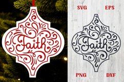 faith christmas arabesque svg