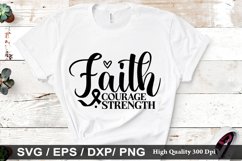 Faith courage strength - True crime SVG Design Product Image 1