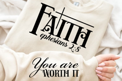 Faith Ephesians 2:8 Sleeve SVG Design Product Image 2