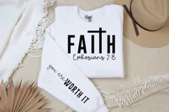 Faith Ephesians Sleeve SVG, Christian SVG Design Product Image 3