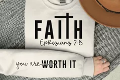 Faith Ephesians Sleeve SVG, Christian SVG Design Product Image 2
