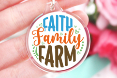 Faith Family farm SVG, Keychain SVG Product Image 1