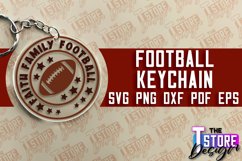 Football SVG Keychain | Round Keychain Design | Funny Quotes Product Image 1