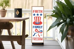 Faith family freedom Porch Sign SVG Product Image 3