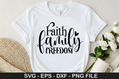 Faith family freedom - Family SVG Design Product Image 1
