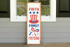 Faith family freedom Porch Sign SVG Product Image 2
