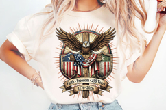 Faith Freedom 250 Years 4th of July Png Design Product Image 1