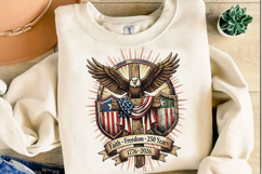Faith Freedom 250 Years 4th of July Png Design Product Image 3