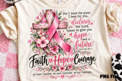 Faith Hope Courage Jeremiah 2911 Pink Ribbon Breast Cancer P Product Image 1
