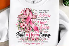 Faith Hope Courage Jeremiah 2911 Pink Ribbon Breast Cancer P Product Image 2