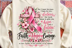 Faith Hope Courage Jeremiah 2911 Pink Ribbon Breast Cancer P Product Image 4