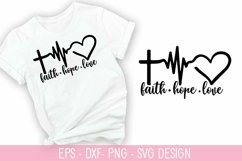 Faith Hope Love SVG - Christian Quotes SVG Design Product Image 1