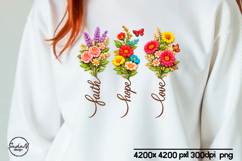 Christian sublimation designs Faith Hope Love Product Image 1