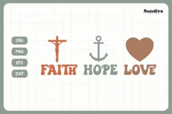 Christian Quotes SVG | Faith Hope Love Product Image 3