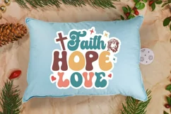 Faith Hope Love Stickers SVG , Christian SVG Design Product Image 3