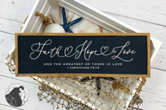 Faith Hope Love SVG, Christian Sign Design Product Image 1