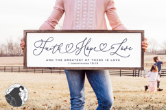 Faith Hope Love SVG, Christian Sign Design Product Image 6