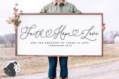 Faith Hope Love SVG, Christian Sign Design Product Image 4