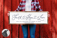 Faith Hope Love SVG, Christian Sign Design Product Image 5