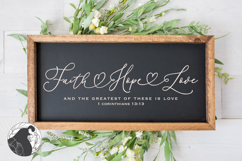 Faith Hope Love SVG, Christian Sign Design Product Image 3