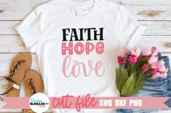 Christian Valentine SVG shown on a white shirt