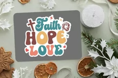 Faith Hope Love Stickers SVG , Christian SVG Design Product Image 2