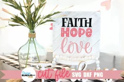 Christian Valentine SVG shown on a wood sign